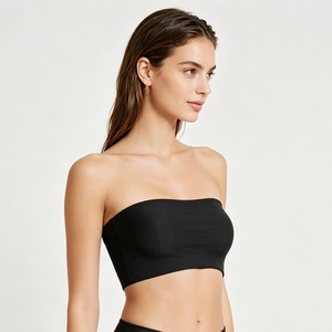 Reggiseni Senza Spalline Personalizzati OEM per Donne, <span class=keywords><strong>Reggiseno</strong></span> Bandeau Morbido Imbottito Senza <span class=keywords><strong>Ferretto</strong></span> Antiscivolo |   Bandeau senza cuciture <span class=keywords><strong>con</strong></span> grip <span class=keywords><strong>in</strong></span> <span class=keywords><strong>silicone</strong></span>, senza <span class=keywords><strong>ferretto</strong></span> - Product Image 2