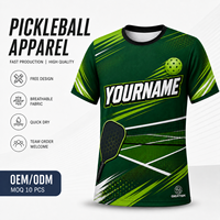 Camiseta de Pickleball Personalizada de Secado Rápido y Transpirable con Logotipo, Nombre y Número, Venta al Por Mayor OEM