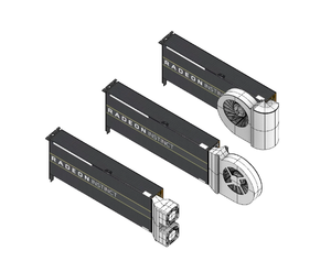 Ventilateur turbo et refroidisseur actif pour carte graphique MI25/MI50/MI100, améliore les performances de refroidissement, température optimale - Product Image 1