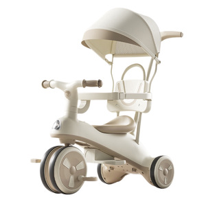 Tricycle multifonctionnel pour enfants, chariot à pousser à pédales, 1-6 ans, musique, lumière, anti-retournement, <span class=keywords><strong>poussette</strong></span>, gadget en nylon - Product Image 1
