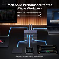 Station d'accueil UGREEN Maxidok Thunderbolt 5 Revodok 17 en 1 Hub USB 120 Gbps Transfert de données DP2.1 Charge rapide 140 W TBT5