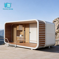 Casa Cápsula Prefabricada de Lujo de 20FT/40FT, Cabaña Tipo Apple Completamente Amueblada, Espacio Pequeño Tipo Cápsula para Glamping, Vacaciones y Residencia en Resorts