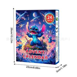 Boîte Mystère Modèle Figurine d'Action Anime Kawaii Stitch Jouets en PVC Calendrier <span class=keywords><strong>de</strong></span> <span class=keywords><strong>l</strong></span>'<span class=keywords><strong>Avent</strong></span> pour Halloween et Noë<span class=keywords><strong>l</strong></span> Boîte Surprise Cadeaux - Product Image 1