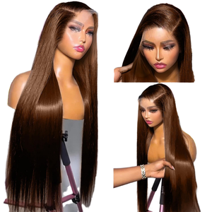 Cabello Humano Vietnamita Remy de Alta Calidad, con Cierre, 180% de Densidad, para Encaje, Tonos Coordinados, Sedoso - Product Image 1