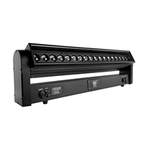 Projecteur à tête mobile IP65 18x40W RGBW 4 ° -60 °   Projecteur LED motorisé à zoom double avec contrôle de pixels, écran tactile LCD DMX pour scène extérieure