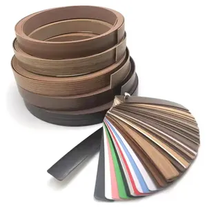 La Chine fournit des bandes de bordure en PVC à grain de bois et de couleur unie pour les meubles