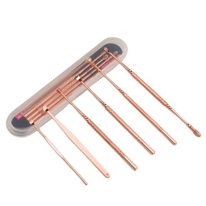WELLFLYER EAPI-018 Premium Quality Rose Gold Color Ear Pick Stainless Steel <strong>Wax</strong> Spiral <strong>Remover</strong> <strong>Kit</strong> With Customized Logo - Product Image 1