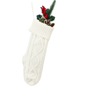 2024 Xmas Decoration 18 Inches High Capacity <b>Knitting</b> <b>Stocking</b> for Home Decor - Product Image 5