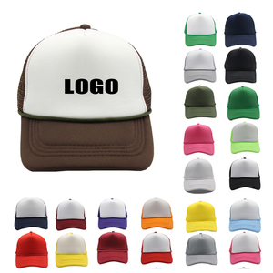 High Quality Custom Trucker Caps 3D Embroidery Silk Printing Logo Plain Blank Foam Mesh Trucker Hat With Rope