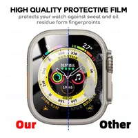Protecteur d'écran en verre trempé 2.5D pour Apple Watch Ultra 49mm, Film de protection transparent HD pour montre intelligente, couverture anti-rayures