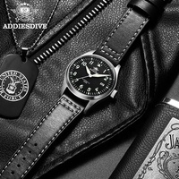 Montres de luxe en acier inoxydable 316L pour hommes, montre-bracelet lumineuse de plongée Aviation NH35, montre pilote automatique