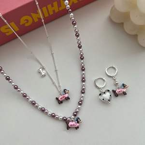 Colorido goteo esmaltado Dachshund colgante collar chica divertido lindo nicho diseño sentido gargantilla 2025 Nueva Cadena de clavícula - Product Image 1