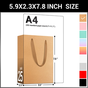 Beige Paper <b>Bag</b> Customized Your Own Brown logo Durable Gift Shoe Paper <b>Bag</b> for Daily Use with Ribbon Handle - Product Image 4
