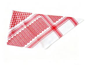 Versatile <b>Red</b> and White Keffiyeh <b>Scarf</b> Breathable Cotton Keffiyeh Saudi Arabian UAE & Middle East <b>Scarf</b> - Product Image 6