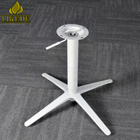 Base pivotante à hauteur de levage réglable en croix en aluminium blanc mat pour support de bureau d'ordinateur portable Table d'appoint