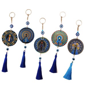 Ciondolo per Auto in Resina della <span class=keywords><strong>Madonna</strong></span> Nera Religiosa, Stampa UV Bifacciale, Ornamento Cattolico Contro il Malocchio con Nappa Decorativa, Regalo - Product Image 5