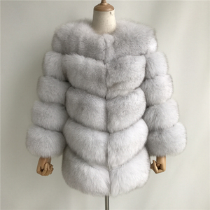 Offre Spéciale Manteau de Fourrure de Créateur, Manteaux de Fourrure Véritable 2019 en Gros, Manteau de Fourrure de Renard Réelle pour Femme - Product Image 3