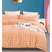Parure de lit 3 pièces en coton 40S prélavé 100% – Housse de couette et taies d'oreiller douces à texture froissée, respirantes toutes saisons