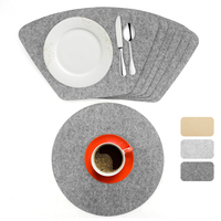Nordique Ins ménage gris feutre Table caboteur salon décor Table à manger protecteur Pad napperon ensemble pour fête mariage