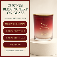 Bougie parfumée en cire de soja dans un bocal en verre à dégradé personnalisé, étiquettes Joyeux Noël Anniversaire Mariage, sans fumée, OEM ODM, cadeau, vente en gros