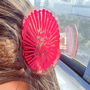 ว้าว! กิ๊บติดผมอะซิเตทฮาวายของ Sheila สีสันสดใส รูปเปลือกหอยขนาดใหญ่ กิ๊บหนีบผมแบบกำหนดเอง ขายส่ง ดีไซน์สร้างสรรค์สำหรับใส่ลำลอง - Product Image 1