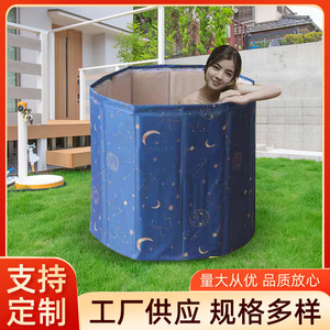 <b>Foldable</b> <b>Bath</b> Tub For Adults And Children 70X80Cm Multifunctional Large Straight Body Design For Full Body Bathing Soaking - Product Image 4