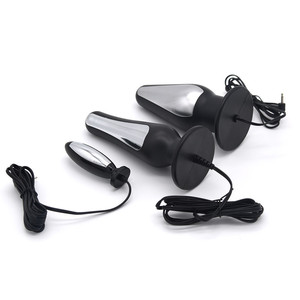 Peredam kejut elektrik puting vagina klip SM hukuman alat seksual sumbat anal produk seksual elektroda ganda - Product Image 4