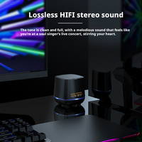 Mini haut-parleur stéréo surround 3W USB filaire pour ordinateur de bureau avec lumière bleue pour ordinateur portable, jeux et station de travail