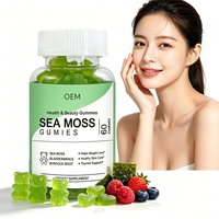 Complément Alimentaire Gommes de Mousse de Mer Marque Blanche OEM avec Fucus et Racine de Bardane pour la Santé de la Peau et de la Thyroïde