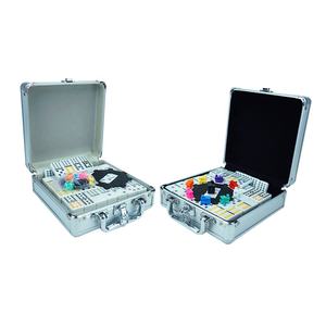 OEM fabrication personnalisé double 12 mexicain train dominos jeu en aluminium carry case professionnel taille dominos pour jeu de table