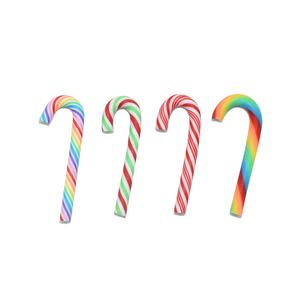 Nuevas Bastones de Caramelo Navideños de Arcilla Polimérica Suave con Rayas de Arcoíris, Decoración para Casa de Muñecas y Fiestas Navideñas - Product Image 6