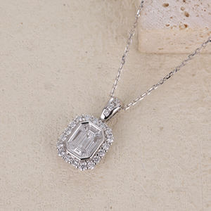 Colgantes de Diamantes Naturales Sólidos de Oro Blanco de 18K de Alta Calidad, Certificados por GIA, Corte Brillante Clásico, Entrega Rápida, Perfectos para Uso Diario - Product Image 6