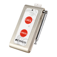 Émetteur de bouton d'appel sans fil à deux boutons pour système d'appel de chef de cuisine Retekess TD004