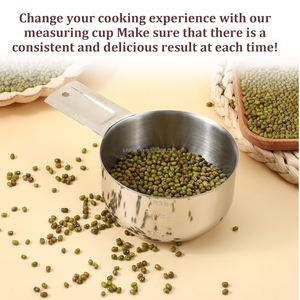 एकल स्टेनलेस स्टील 16 औंस 2 कप 480 मिलीलीटर मापने वाला कप - Product Image 5