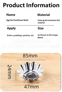 Moules à tartelettes <span class=keywords><strong>en</strong></span> <span class=keywords><strong>aluminium</strong></span> jetables <span class=keywords><strong>en</strong></span> gros, petits moules à tartelettes, mini moules à cupcakes, moules à muffins, moules à biscuits, gobelets à pâtisserie pour la cuisine DIY - Product Image 6