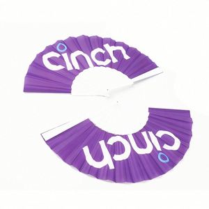 Éventails promotionnels personnalisés ronds portables en plastique PP avec votre propre logo - Product Image 2