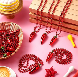 Collar de Cuentas con Diseño de Chiles Picantes para Decoraciones de Fiesta del Cinco de <span class=keywords><strong>Mayo</strong></span>, Regalo para el Carnaval del Día de <span class=keywords><strong>Mayo</strong></span> en México - Product Image 2
