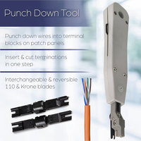 Pince à sertir RJ45 110 Type Krone pour câbles réseau, outil de poinçonnage facile pour connecteurs Keystone
