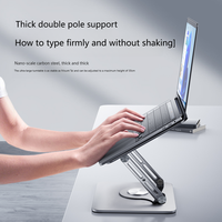 Nouveau support pour ordinateur portable en alliage d'aluminium rotatif à 360 degrés, hauteur réglable, ergonomique, support de refroidissement pour ordinateur portable