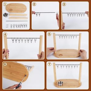 Estante de exhibición de tocino, soporte de tocino con tocino que sirve disidencias, soporte de tocino exquisito suspendido - Product Image 5