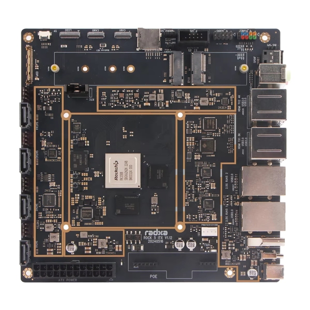 GGDX Renesas Radxa ROCK5 ITX RK3588 Development Board Mini Motherboard with Eight-Core CPU Single-Board Computer