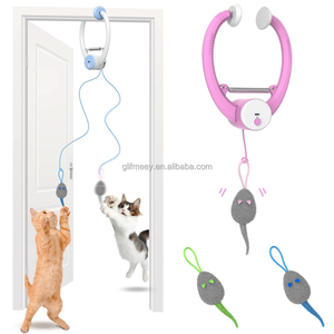 Jouet interactif électrique pour <span class=keywords><strong>chat</strong></span>, à fixer à la porte, jouet pour <span class=keywords><strong>chat</strong></span> à jouer seul, jouet rétractable automatique pour chaton d'intérieur - Product Image 1