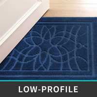 Tapis d'entrée anti-salissures pour porte d'entrée, tapis d'accueil absorbant pour intérieur, profil bas, antidérapant, lavable