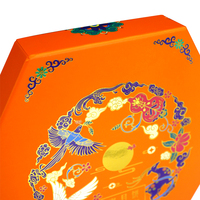 Emballage en papier de boîte-cadeau polygonale personnalisable haut de gamme pour la couverture du ciel et de la terre des aliments avec une conception d'impression unique