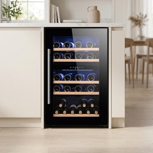 NE-421-8 <b>Compressor</b> Dual Zone Built in Undercounter Wine Refrigerator 130L 48 Bottles Wall Mounted Wine Cellar <b>Fridge</b> Cabinet - Product Image 3