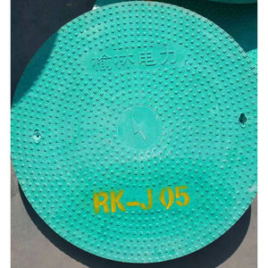 Disesuaikan 70cm anti-selip FRP penutup Manhole serat kaca komposit Resin penutup drainase merek dagang produk serat kaca - Product Image 3