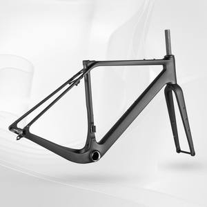 Cadre <span class=keywords><strong>de</strong></span> vélo <span class=keywords><strong>de</strong></span> route en <span class=keywords><strong>carbone</strong></span> T1000 avec frein à disque 700x50C, axe <span class=keywords><strong>de</strong></span> pédalier T47, <span class=keywords><strong>tige</strong></span> <span class=keywords><strong>de</strong></span> <span class=keywords><strong>selle</strong></span> Endurance 27,2 mm, finition mate pour vélo <span class=keywords><strong>de</strong></span> gravier - Product Image 3