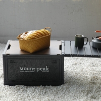 Table de camping pliante en aluminium de 1,2 m pour enfants avec boîte de rangement intégrée - Mobilier de cuisine d'extérieur