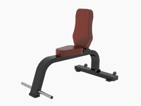 Banc de musculation commercial réglable à dossier long avec poignées et roulettes pour salle de sport