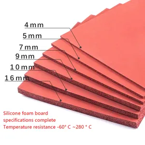 Tùy chỉnh kích thước Màu nhiệt độ cao linh hoạt chống cháy chống trượt Silicone cách nhiệt EPDM tấm xốp cao su